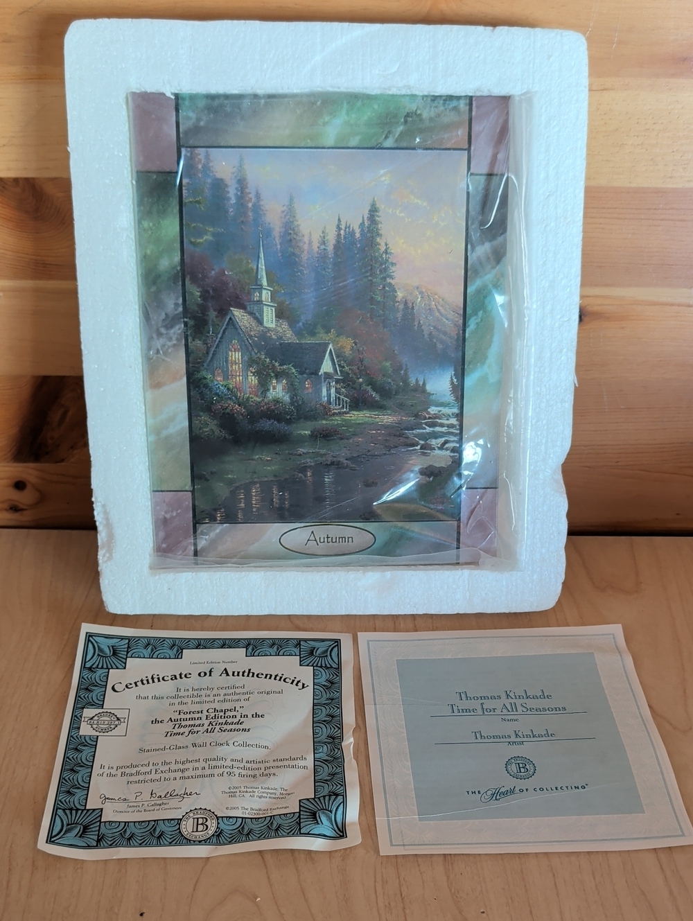 NEW, Thomas Kinkade Autumn Wall Art  with Certificate Of Authenticity.